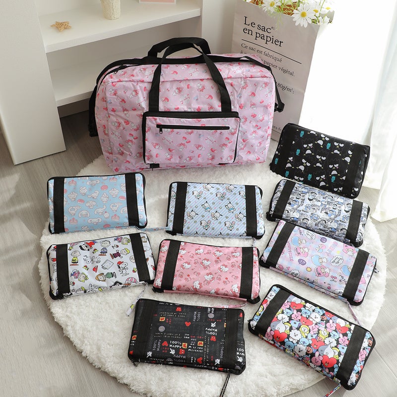 Cartoon Oxford Cloth Ultra-Light Satchel Foldableing Storage Bag Luggage Bag Large Capacity Set Pull Box Travel Bag Satchel - Image 2