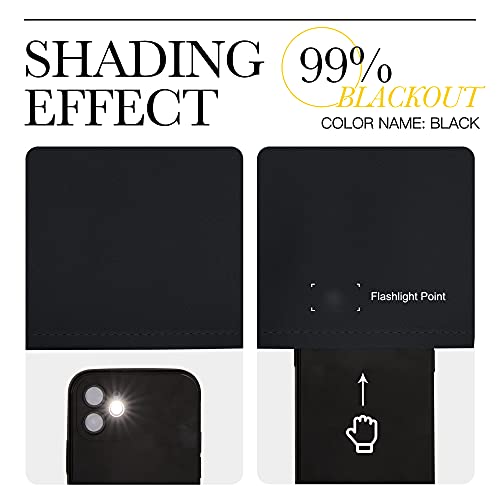 NICETOWN Halloween Bathroom Blackout Thermal Curtains and Drapes, 2 Panels, 42 inches Wide by 78 inches Long, Black, Solid Thermal Insulated Grommet Blackout Drapery Panels for Window - Image 5