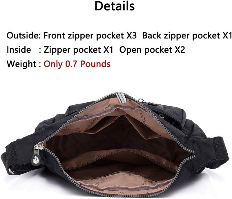 MINTEGRA Store Crossbody Bag for Women Nylon Waterproof Shoulder Purse Messenger Bag Lightweight Pocketbooks - Image 4