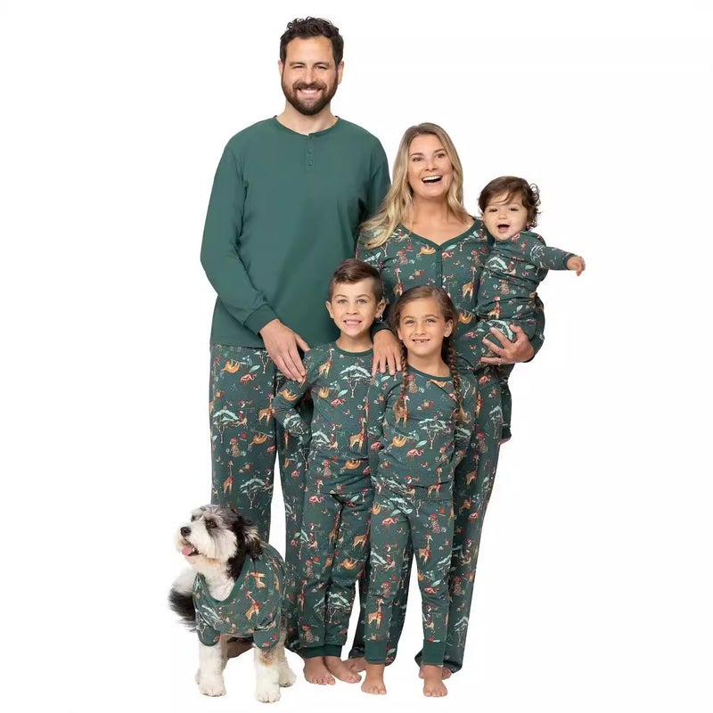 Green Animal Print Family Vest - Image 4