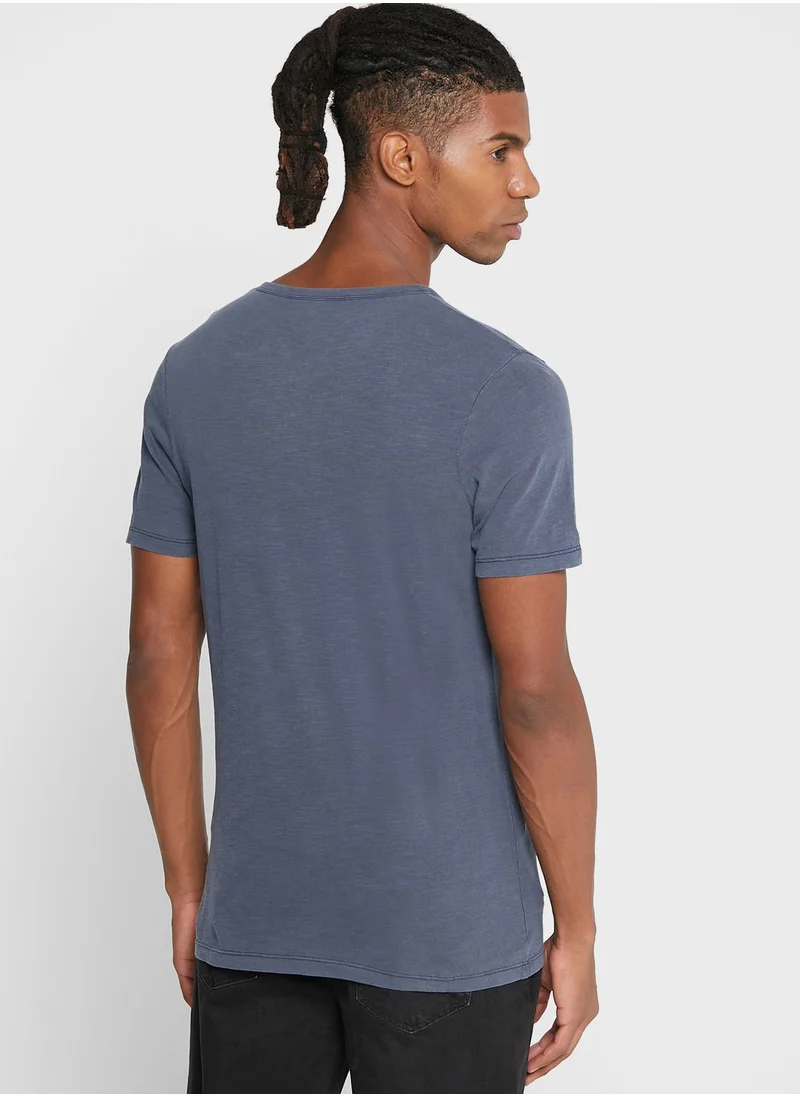 JACK & JONES Essential Split Neck T-Shirt