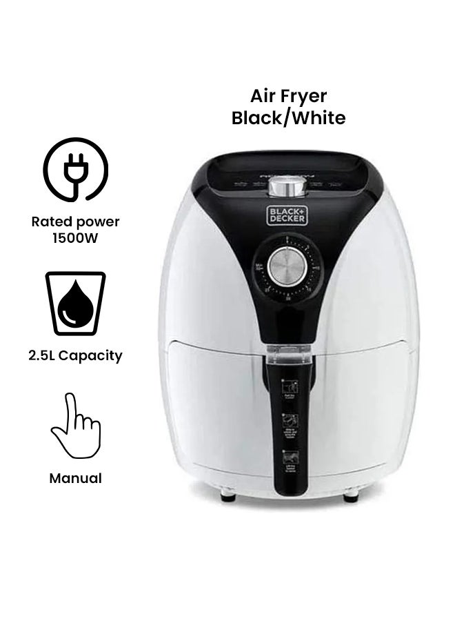 BLACK+DECKER Air Fryer Aerofry With Multifunction Air Convection technology 3.5 L 1500 W AF220-B5-WH Black / White - Image 3