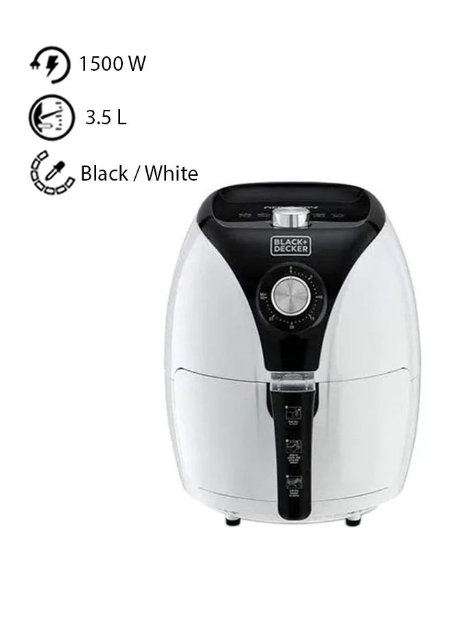 BLACK+DECKER Air Fryer Aerofry With Multifunction Air Convection technology 3.5 L 1500 W AF220-B5-WH Black / White - Image 1