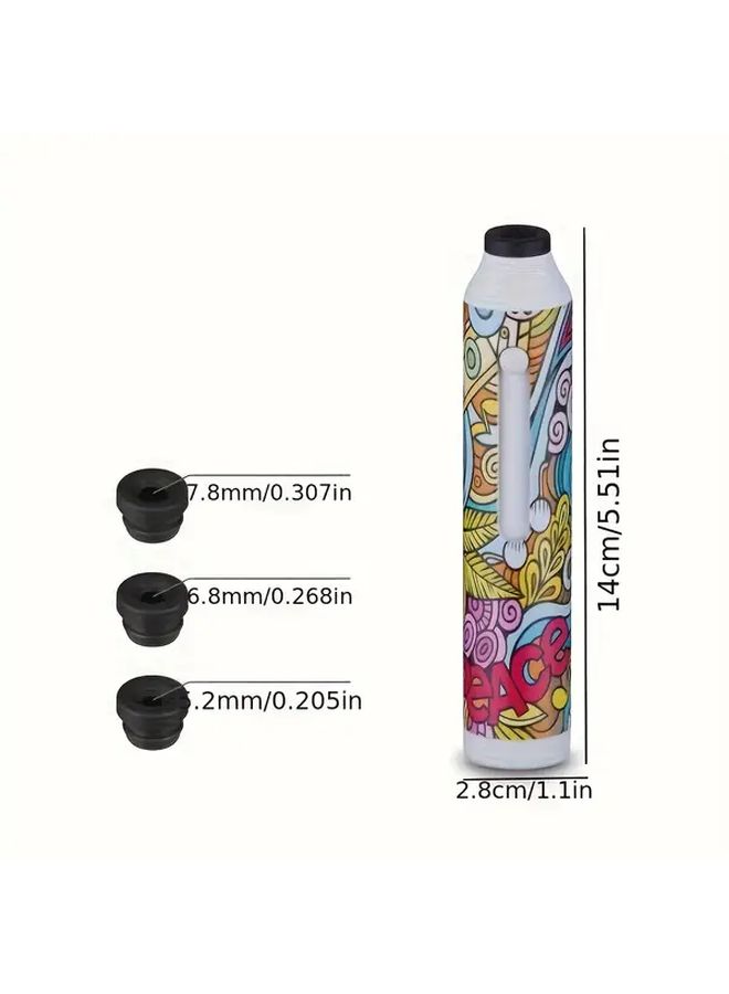 Portable Car Ashtray With Anti Ember Extinguisher One Button Operation Color Printing - Image 3