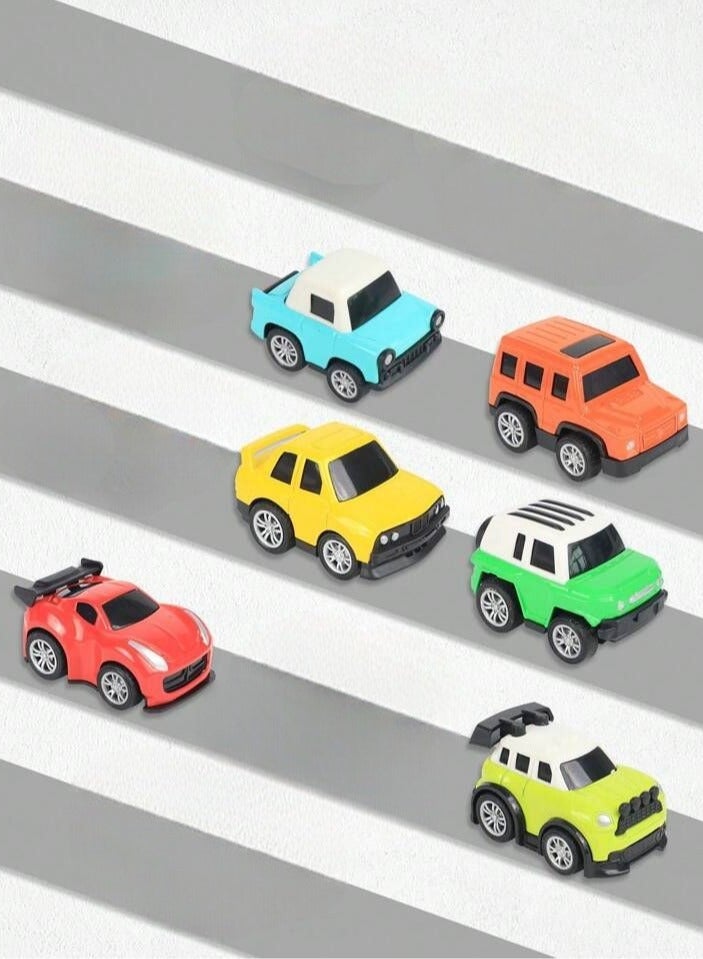 Toy Box Pull Back Metal Car Toys Set 6 Pcs Friction Power Car Toys Set for Boys - Image 4