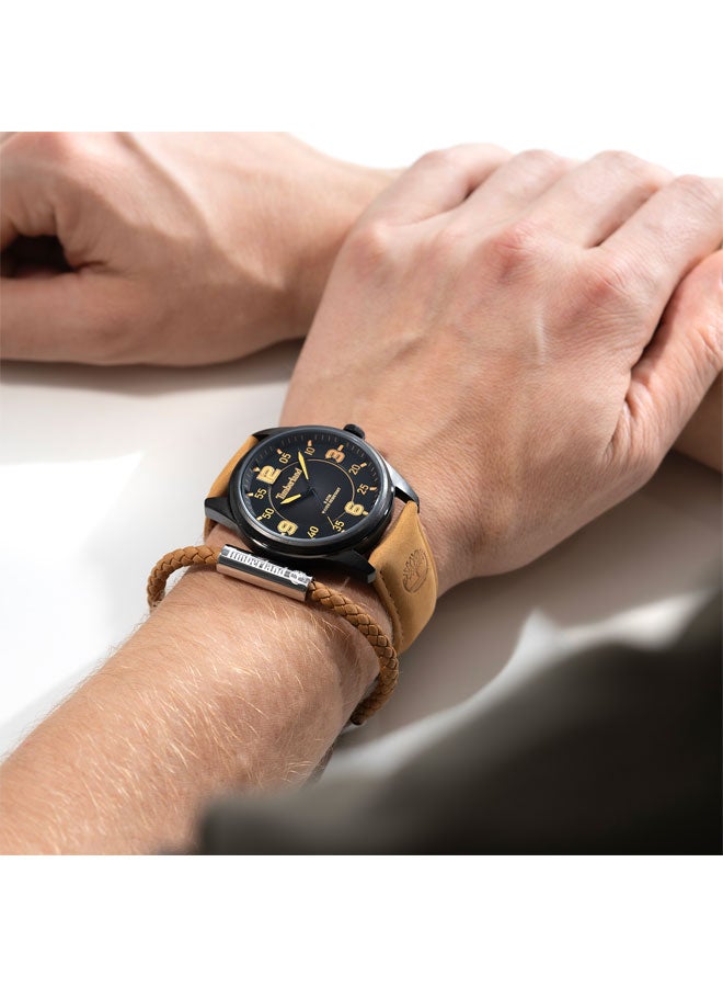 Timberland Men Eastport 45 mm Men's Multifunction Watch Grey Dial  & Brown Leather Strap - Image 5