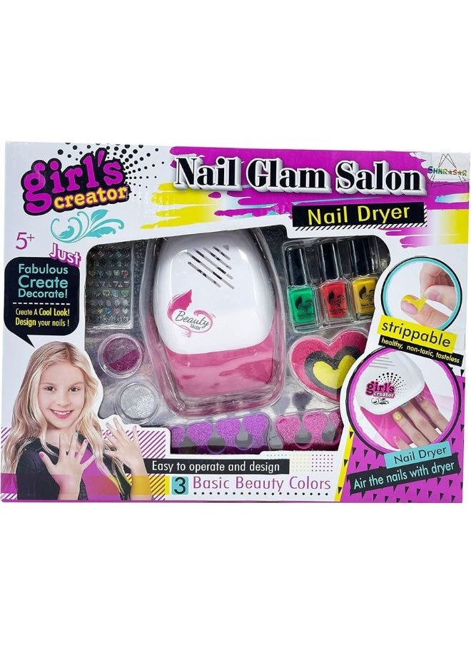 Mei Bo Kai - Nail Glam Salon for Girls – Emoji Manicure & Pedicure Kit | Fun Nail Art Kit for Girls Ages 5-10 - Image 1