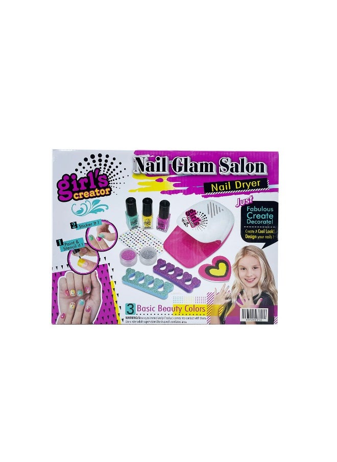 Mei Bo Kai - Nail Glam Salon for Girls – Emoji Manicure & Pedicure Kit | Fun Nail Art Kit for Girls Ages 5-10 - Image 1