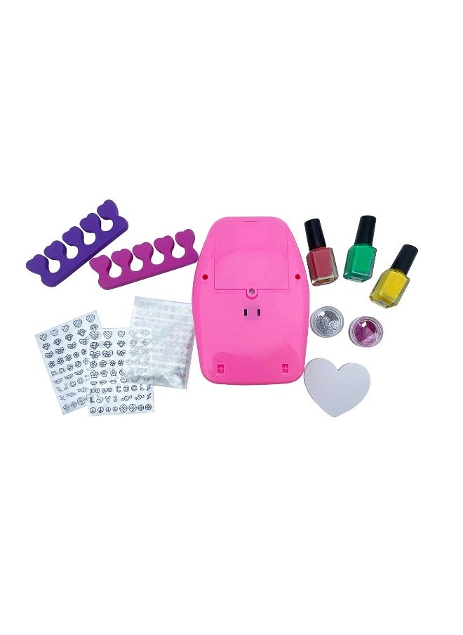 Mei Bo Kai - Nail Glam Salon for Girls – Emoji Manicure & Pedicure Kit | Fun Nail Art Kit for Girls Ages 5-10 - Image 1