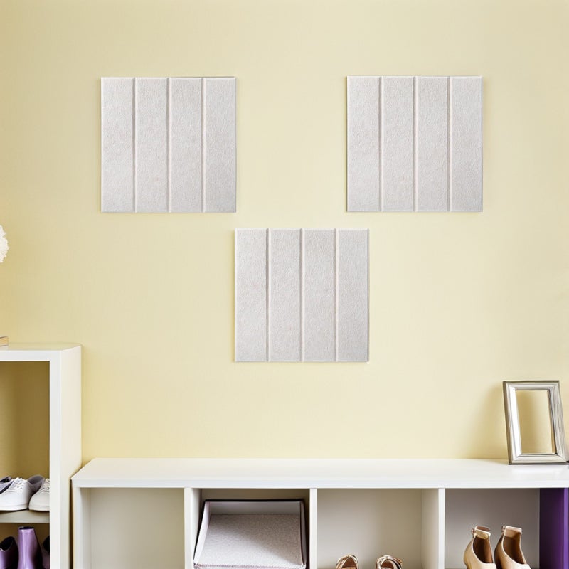 12pcs Acoustic Wall Panels: Soundproof Tiles Self-Adhesive Noise Reduction - Felt/Cork Bulletin Board Alternative Memo Pin Boards for Home Office Studio - Image 3