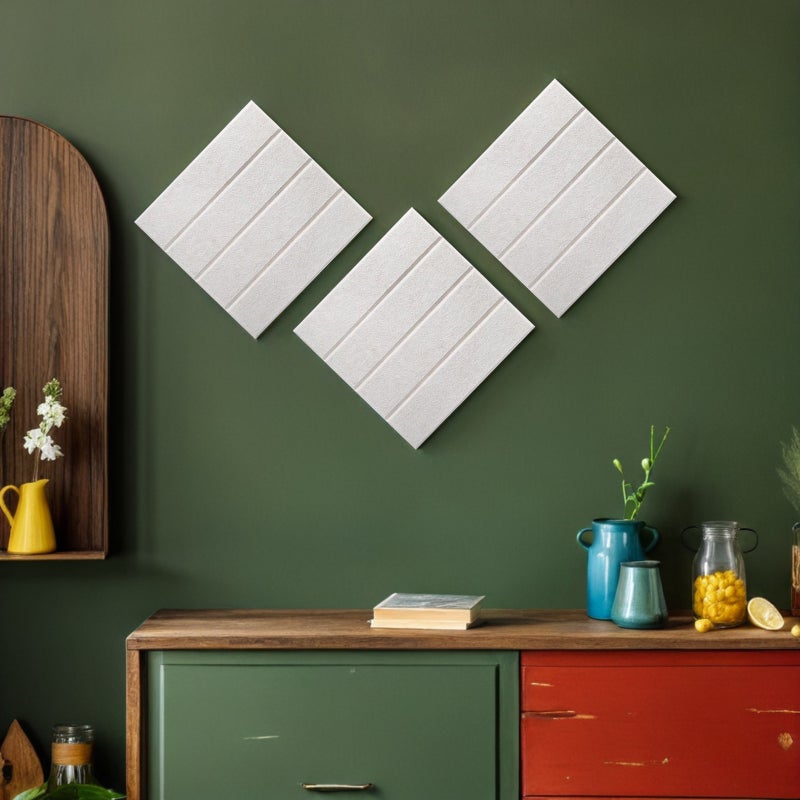 12pcs Acoustic Wall Panels: Soundproof Tiles Self-Adhesive Noise Reduction - Felt/Cork Bulletin Board Alternative Memo Pin Boards for Home Office Studio - Image 5