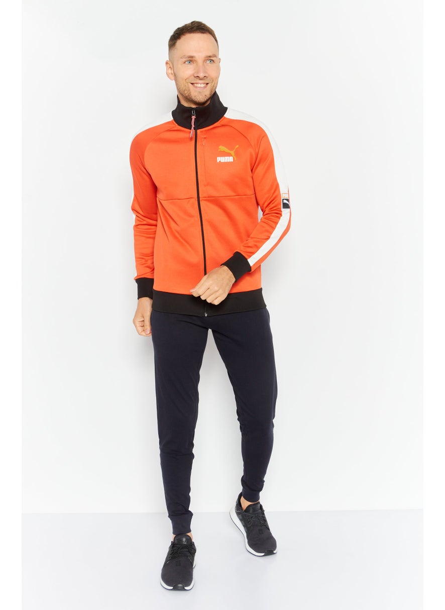 PUMA Men Sportswear Fit Long Sleeve Outdoor Bomber Jacket, Orange Combo  - Image 4