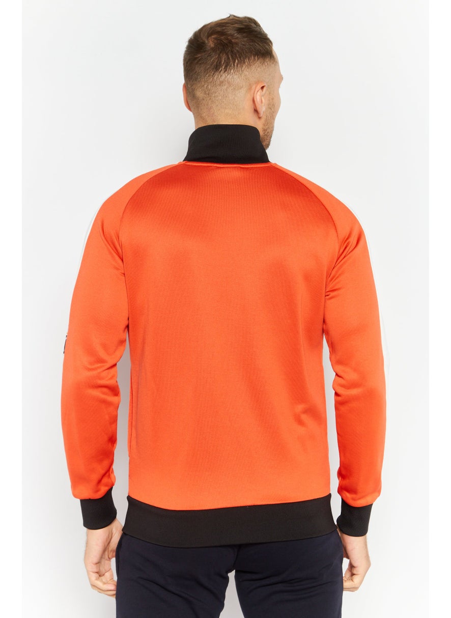 PUMA Men Sportswear Fit Long Sleeve Outdoor Bomber Jacket, Orange Combo  - Image 2