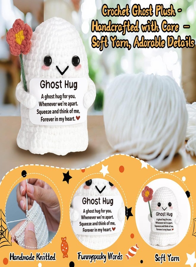 Frabaca Long Distance Relationship Gift, Handmade Crochet Ghost Plush “Ghost Hug, Thoughtful Present for Best Friends, Couples, Cancer Patient,Comfort for Apart Moments, Unique Artisan Crafted Hug Token - Image 3