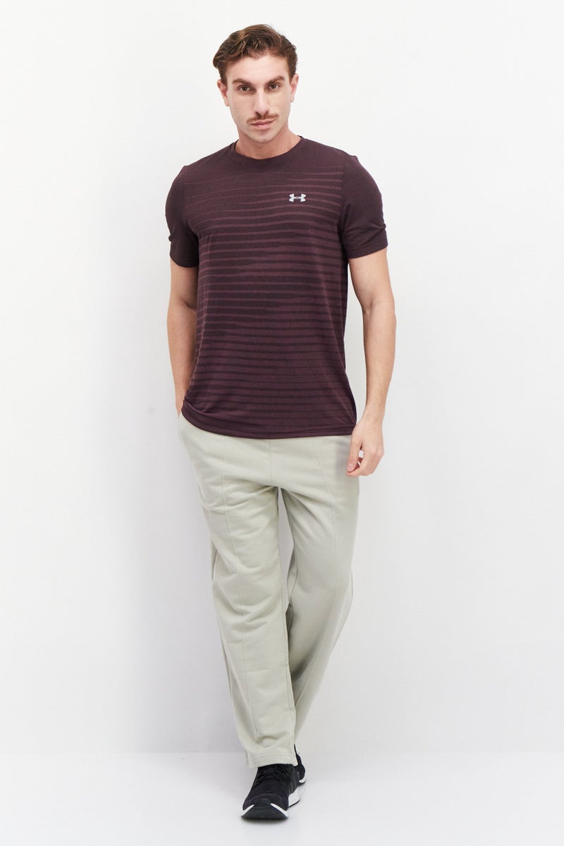 UNDER ARMOUR Men Sportswear Fit Seamless Training T-Shirt, Dark Purple - Image 3