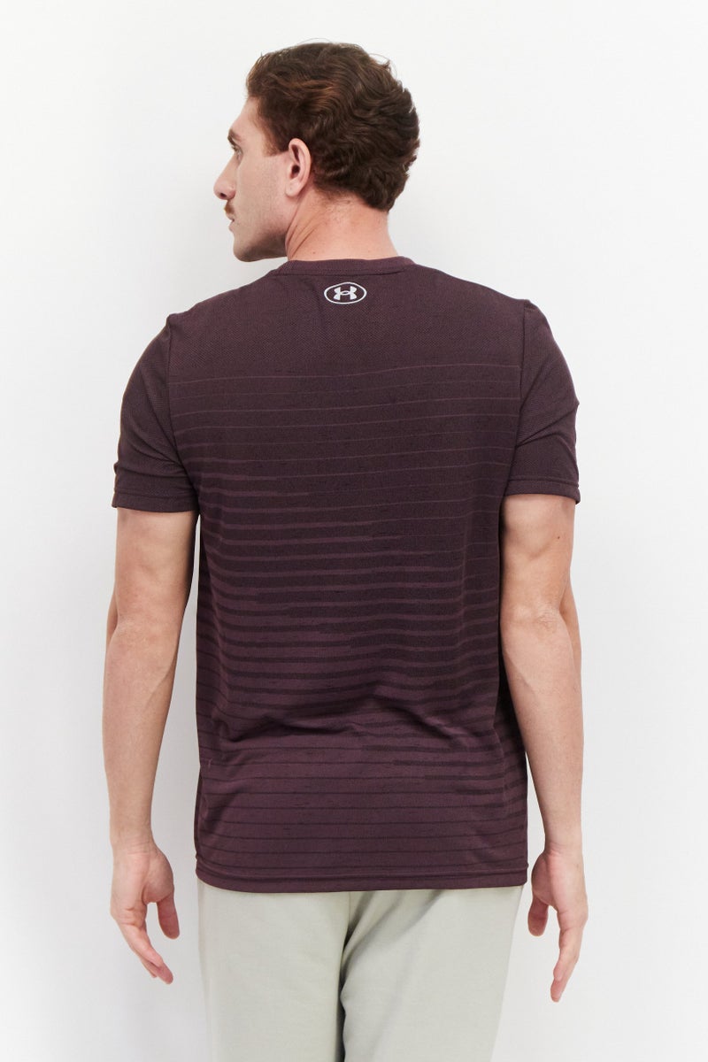 UNDER ARMOUR Men Sportswear Fit Seamless Training T-Shirt, Dark Purple - Image 2