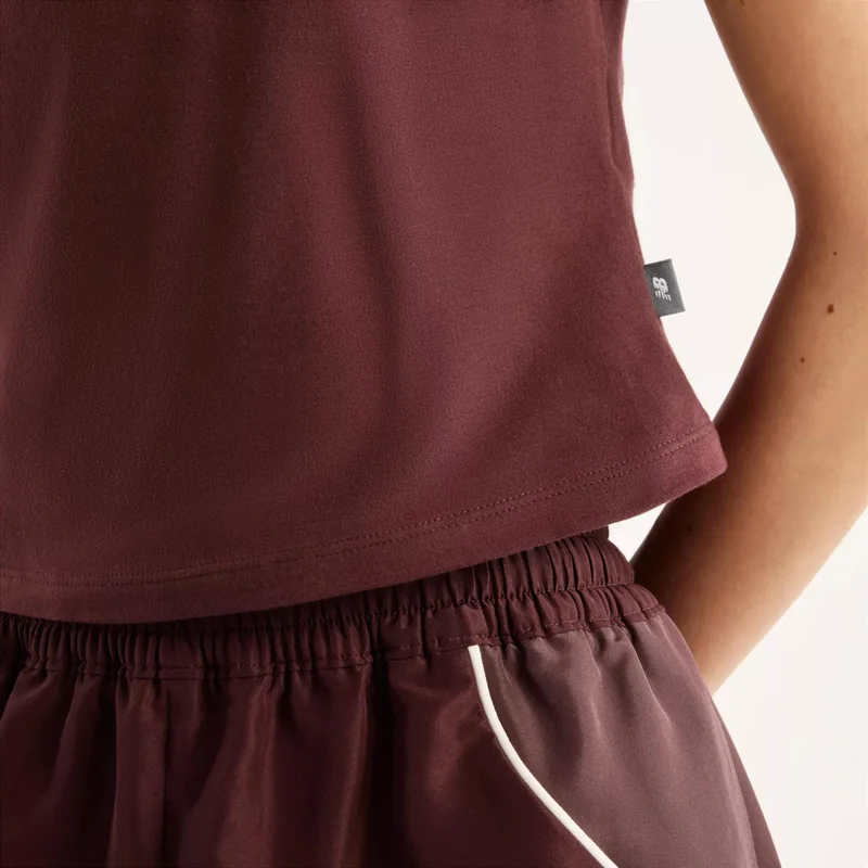 New Balance Cherry Leather Women's Trackside Ringer T-Shirt for Women | Best Price UAE