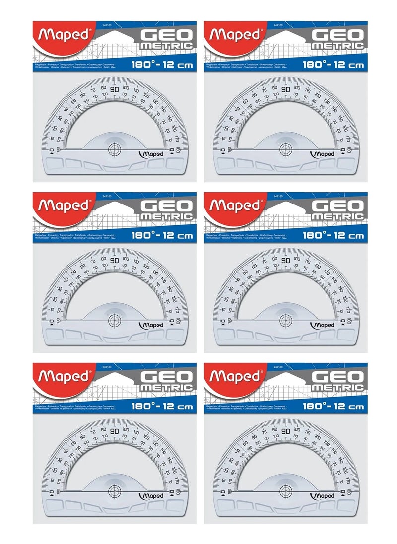 Maped - 6-Piece Geometric Protractor 180 Degrees - Image 1