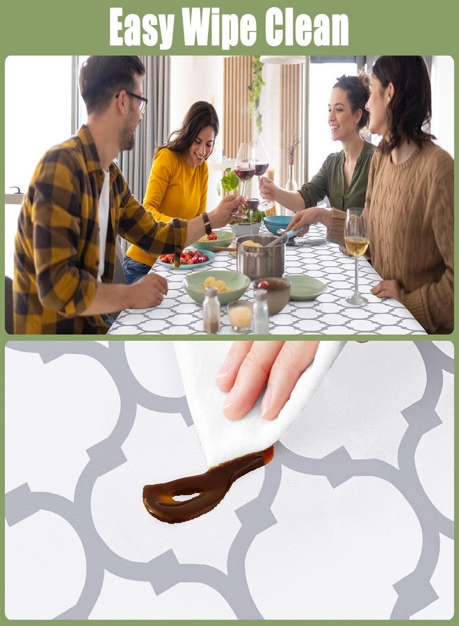 Smiry - Rectangle Picnic Table Cover Waterproof Stretch Fitted Tablecloth for 6 Foot Tables Wipeable Flannel Backing Vinyl Tablecloth Protector for Indoor, Outdoor - Image 4