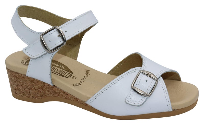 Worishofer Women's 711 Ankle-Strap Sandal,White,40 EU / 10 B(M) US - Image 3