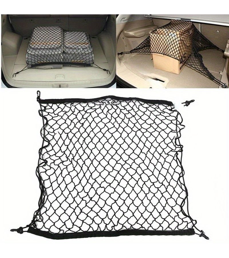 1 PC Black Car Trunk Organizer Cargo Net Mesh Storage Interior Accessory - Image 5