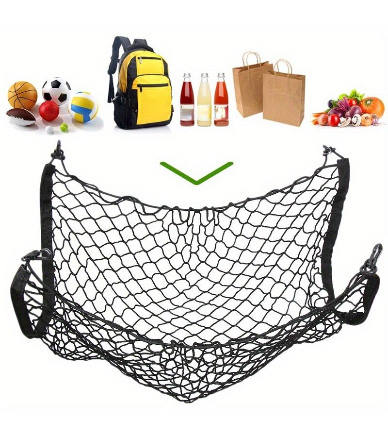 1 PC Black Car Trunk Organizer Cargo Net Mesh Storage Interior Accessory - Image 4