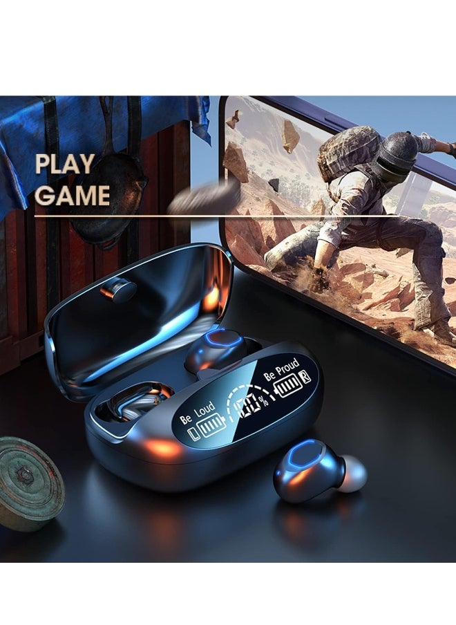 Generic - Wireless Earbuds Bluetooth 5.3 True Wireless Headphones with LED Display Charging Case IPX7 Waterproof USB-C Button Control Powerful Bass in Ear Earphones One-Step Pairing Headset - Image 1