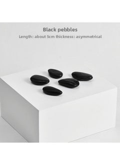 General Jewelry Display Rock Photography Props Ins Irregular Photo Red Yellow White Rock Plate Head Volcanic Material Paste Ornaments-Light Source Color:Black Pebbles 5 Pieces-0x0cm  - Image 1