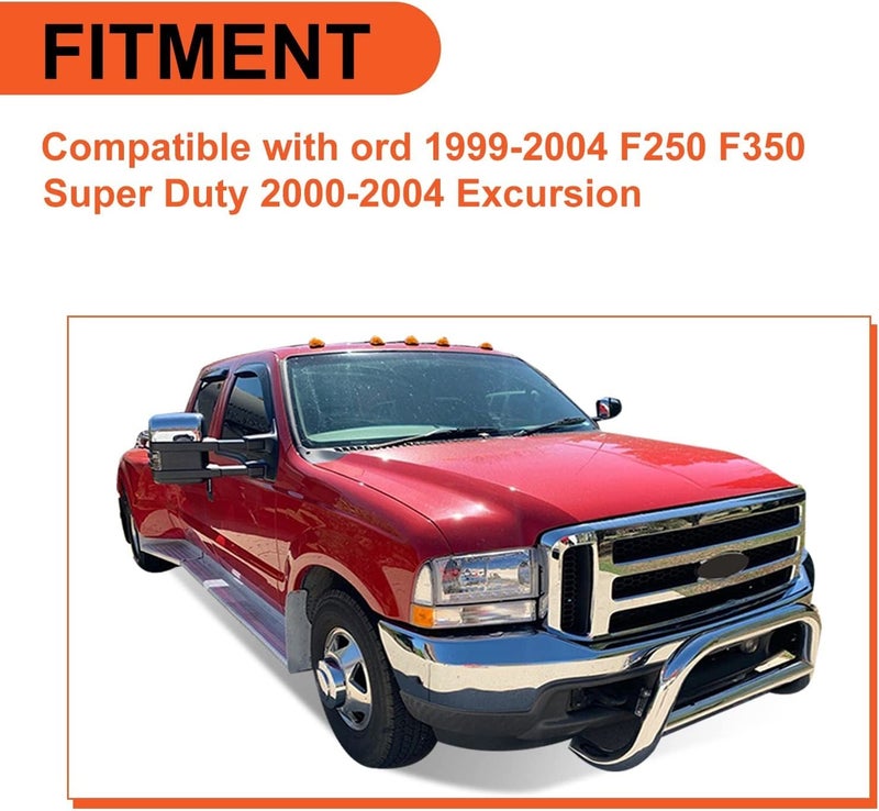ECOTRIC Front Grille Compatible with Ford 1999-2004 F250 F350 Super Duty 2000-2004 Excursion New Grille Chrome Mesh Style - Image 2
