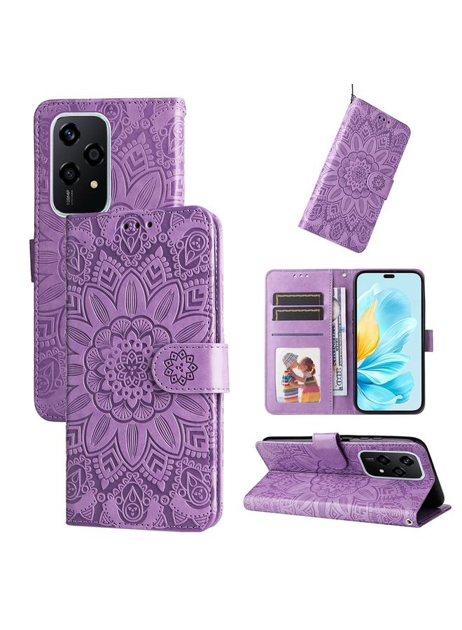 S-TOP Case For Honor 200 Lite Global Embossed Sunflower Leather Phone Case - Image 1