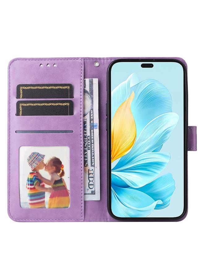 S-TOP Case For Honor 200 Lite Global Embossed Sunflower Leather Phone Case - Image 4