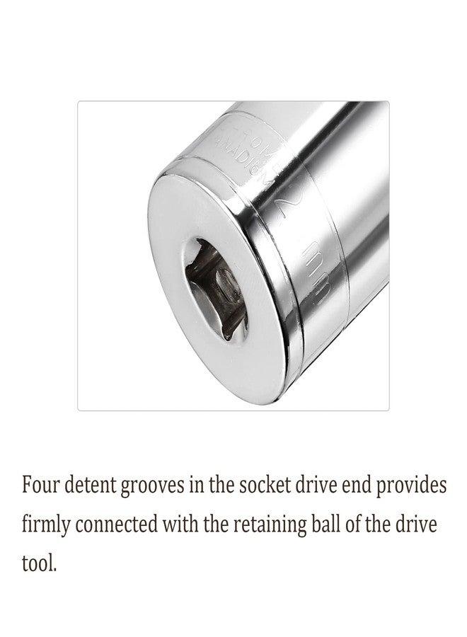 Kozelo 6 Point Shallow Socket - [3/8 Inch x 24mm] Square Drive for Car Mechanical Equipment Repair Use, CR-V Steel Metric Sizes - Image 2