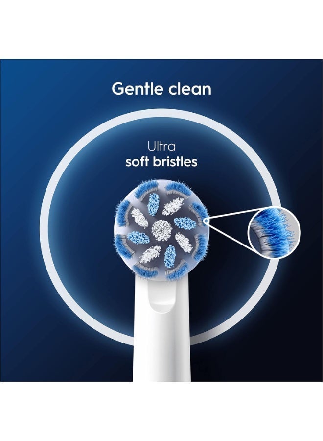 أورال بي اورال بي راس فرشاة اسنان كهربائية برو سينسيتيف كلين على شكل حرف X وشعيرات فائقة النعومة لتنظيف لطيف وازالة الجير من 8 قطع، لون ابيض (قد تختلف التعبئة) - Image 4