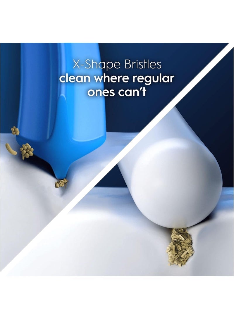 أورال بي اورال بي راس فرشاة اسنان كهربائية برو سينسيتيف كلين على شكل حرف X وشعيرات فائقة النعومة لتنظيف لطيف وازالة الجير من 8 قطع، لون ابيض (قد تختلف التعبئة) - Image 3