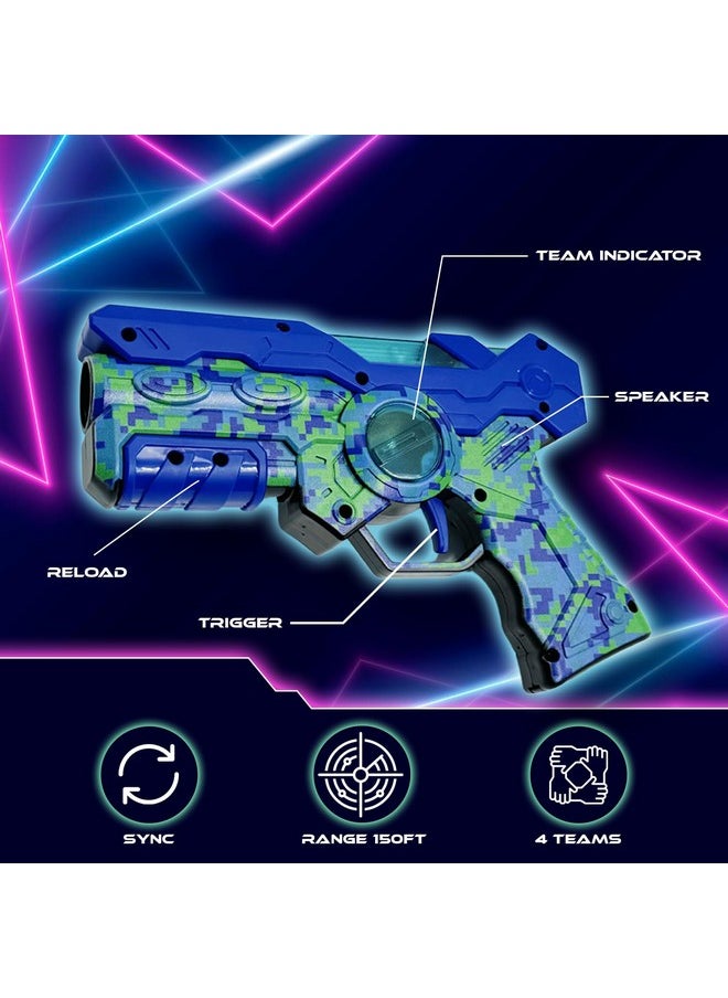 Atlasonix Laser Tag Set For Boys Age 8-12, Christmas & Birthday Gift Lazer Tag Game With 2 Guns & Vests, Fun Indoor Outdoor Laser Tag For Kids & Adults, High-Tech Blaster For Family Play (2 Pack)  - Image 3
