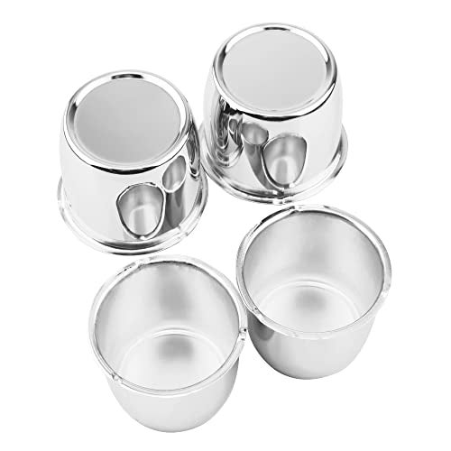 Rheedal 4Pcs 3.13inch Trailer Wheel Center Caps Push Through 3.13" Bore 3.31" Tall Hub Cap for Truck SUV RV Wheel Rim, Chrome Silver Wheel Cover - Image 2
