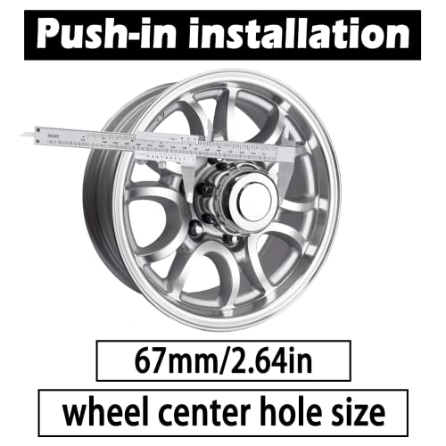 Rheedal 4Pcs 3.13inch Trailer Wheel Center Caps Push Through 3.13" Bore 3.31" Tall Hub Cap for Truck SUV RV Wheel Rim, Chrome Silver Wheel Cover - Image 4