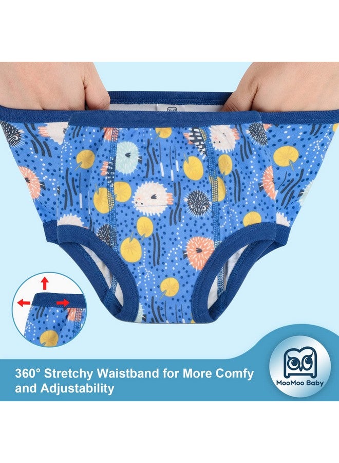 MooMoo Baby Potty Training Underwear for Boys Absorbent Cotton Training Pants Washable and Reusable 2T-7T 6 Packs - Image 4