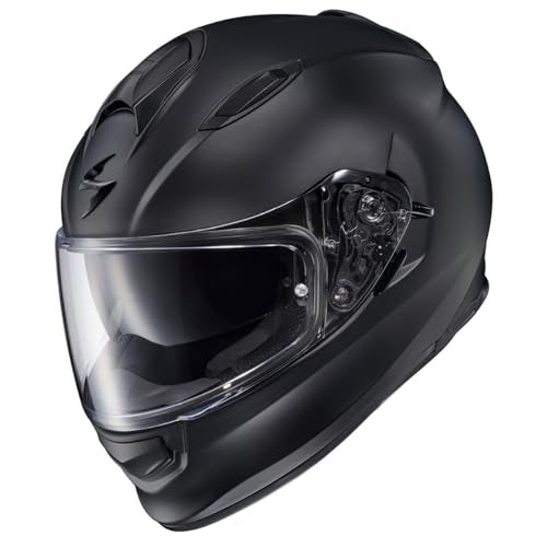 ScorpionEXO خوذة دراجة نارية كاملة الوجه من ScorpionEXO Ryzer مع درع جاهز لـ Pinlock مع جيوب مكبر الصوت المدمجة معتمدة من DOT ECE (أسود غير لامع - كبير) - Image 2
