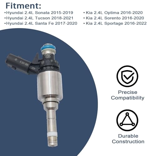 FZJDSD 1 Pc 35310-2GGA0 High-pressure Fuel Injector 35310-2GGA1 fit for Hyundai 2.4L Sonata 15-19 Tucson 18-21 Santa Fe 2017-2020 fit for Kia 2.4L Optima 2016-2020 Sorento 16-2020 Sportage 16-2022 - Image 2