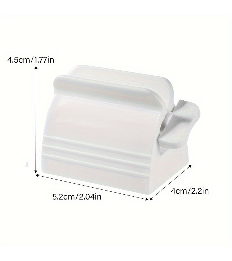 White Wall Mounted Toothpaste Squeezer For Easy And Hygienic Use - Image 2