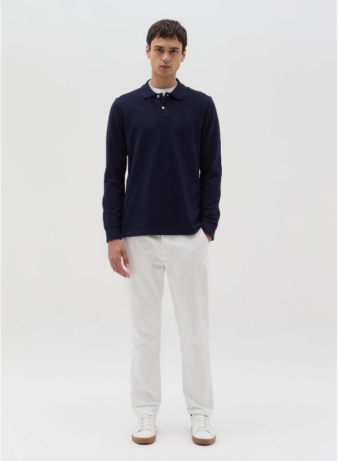 Ovs Cotton polo shirt with long sleeves - Image 2