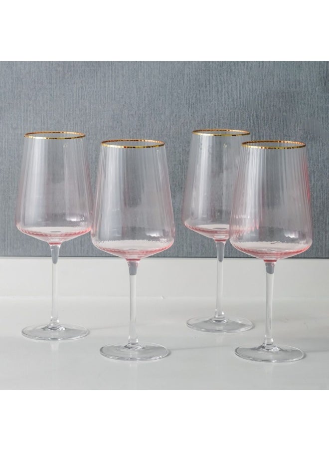 DANUBE HOME Youthfulbite 4-Piece Wine Glass Set 500Ml Elegant And Durable Ideal For Red Or White Wine Stylish Design For Special Occasions Parties Or Everyday Use At Home  - Image 3