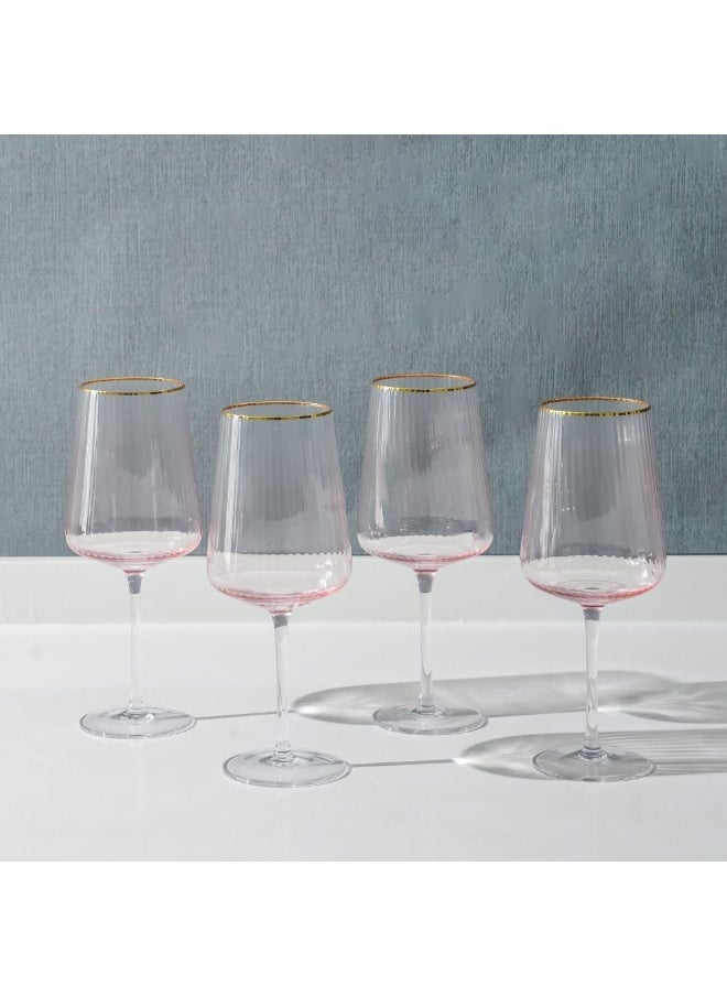 DANUBE HOME Youthfulbite 4-Piece Wine Glass Set 500Ml Elegant And Durable Ideal For Red Or White Wine Stylish Design For Special Occasions Parties Or Everyday Use At Home  - Image 5