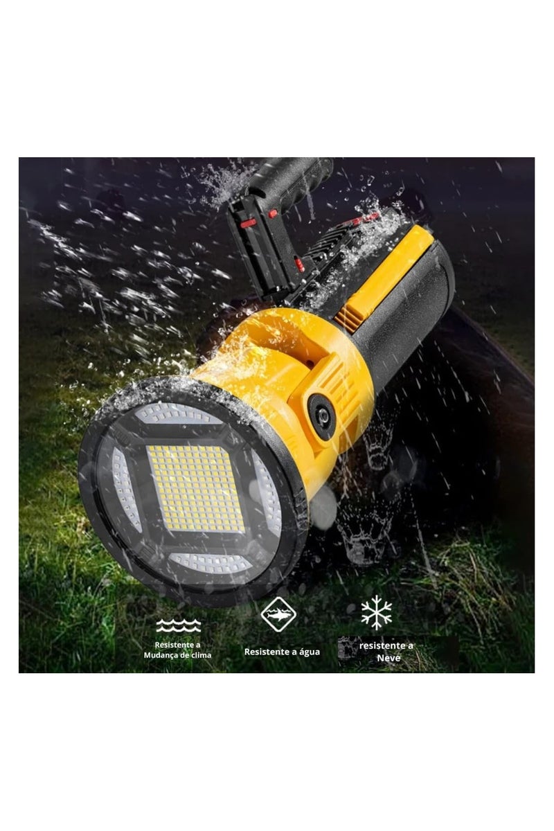 KGL BROSISS ذات الأضواء الكبرية الفائقة القابلة لإعادة الشحن - مصباح يدوي محمول مع مقبض قابل للفصل ، حامل قابل للطي ، شعاع طويل المدى ، ألياف مائية مقاومة للماء للهواء في الهواء الطلق ، التخييم والطوارئ الاستخدام - Image 4