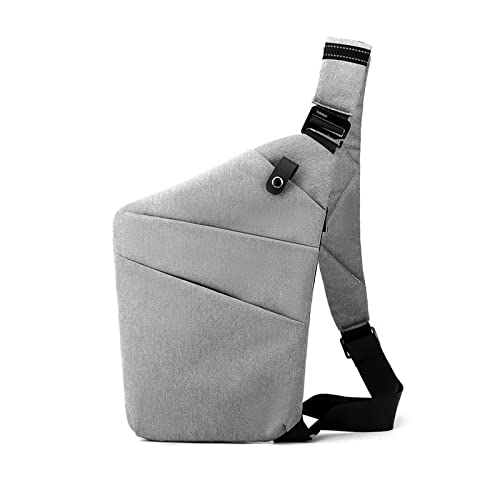 FANDARE AntiTheft Sling Bags Chest Shoulder Backpack Crossbody Bags Cover Pack Rucksack Crossbody Bag for Men Women Travel Hiking Bicycle Sport Gym Daypacks Nylon Gray A - Image 1