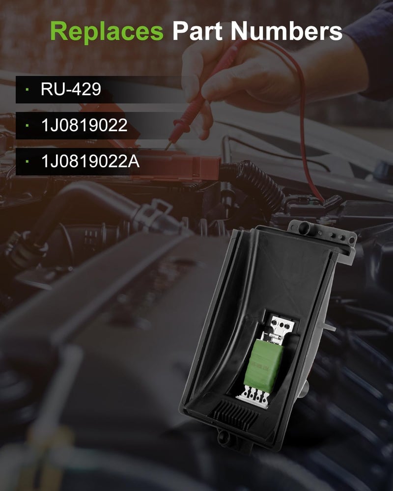 SCITOO Air Conditioning Heater Fan HVAC Blower Motor Resistor Regulator fit for Audi TT 2000-2006/for Audi TT Quattro 2000-2006/for Volkswagen Type 1 1998-2010/for Volkswagen for Golf 1999-2006 - Image 5