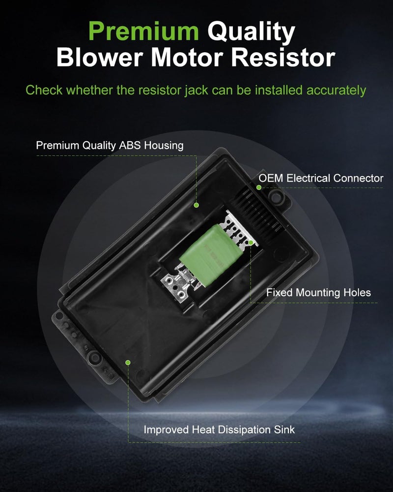 SCITOO Air Conditioning Heater Fan HVAC Blower Motor Resistor Regulator fit for Audi TT 2000-2006/for Audi TT Quattro 2000-2006/for Volkswagen Type 1 1998-2010/for Volkswagen for Golf 1999-2006 - Image 3