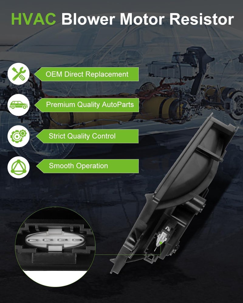 SCITOO Air Conditioning Heater Fan HVAC Blower Motor Resistor Regulator fit for Audi TT 2000-2006/for Audi TT Quattro 2000-2006/for Volkswagen Type 1 1998-2010/for Volkswagen for Golf 1999-2006 - Image 2