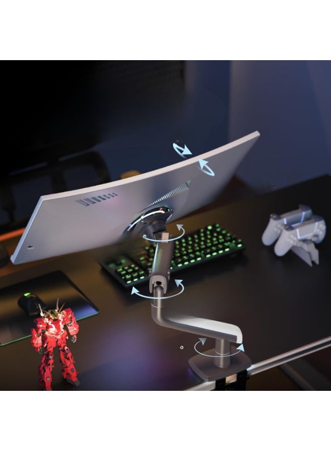 NB NORTH BAYOU NB ERGONOMIC Single Monitor Arm - Heavy Duty Load Capacity 2-18kg - Fits Displays Up To 50 Inches - VESA Compatible Gaming & Professional Use - Image 4